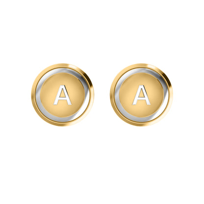 Gemelli e spilla in argento sterling RKC 925, placcato in oro giallo 14 carati, peso del prodotto: 3,20 g.