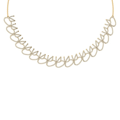Charmante RKC 5,8 CT Moissanit-Halskette, 925er Silber, 14 Karat Gelbgold plattiert, Produktgewicht: 18,00 GM, Höhe: 15,00 mm