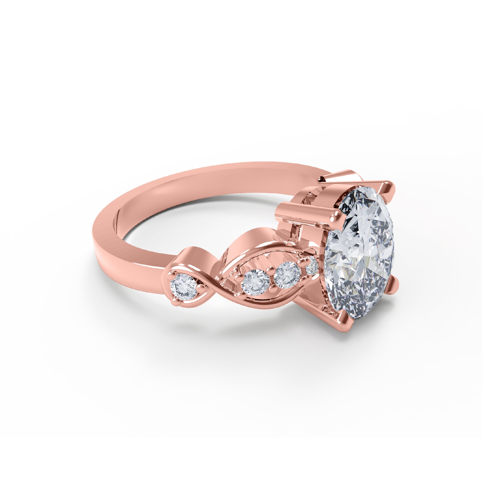 RKC Moissanit-Hochzeitstagsring im Ovalschliff, 925er Sterlingsilber, 14 Karat Gelbgold vergoldet, Gewicht 4,50 g, Breite 2,50 mm