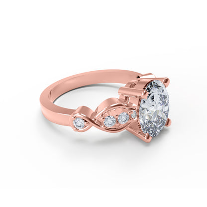 RKC Moissanit-Hochzeitstagsring im Ovalschliff, 925er Sterlingsilber, 14 Karat Gelbgold vergoldet, Gewicht 4,50 g, Breite 2,50 mm