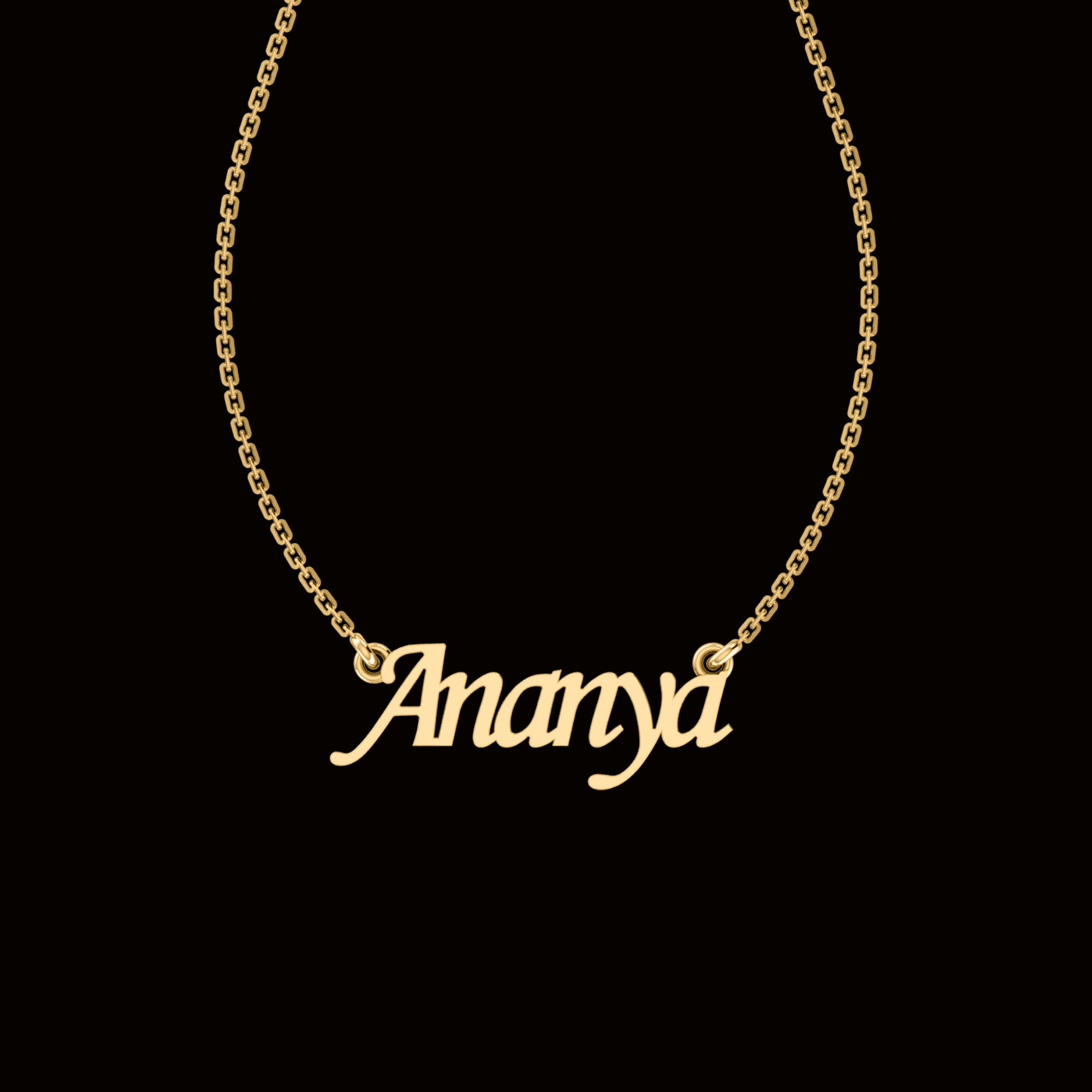 RKC Custom Name Pendant 925 Sterling Silver 14K Yellow Gold Plated Wt 3.20GM Height 11.20 MM