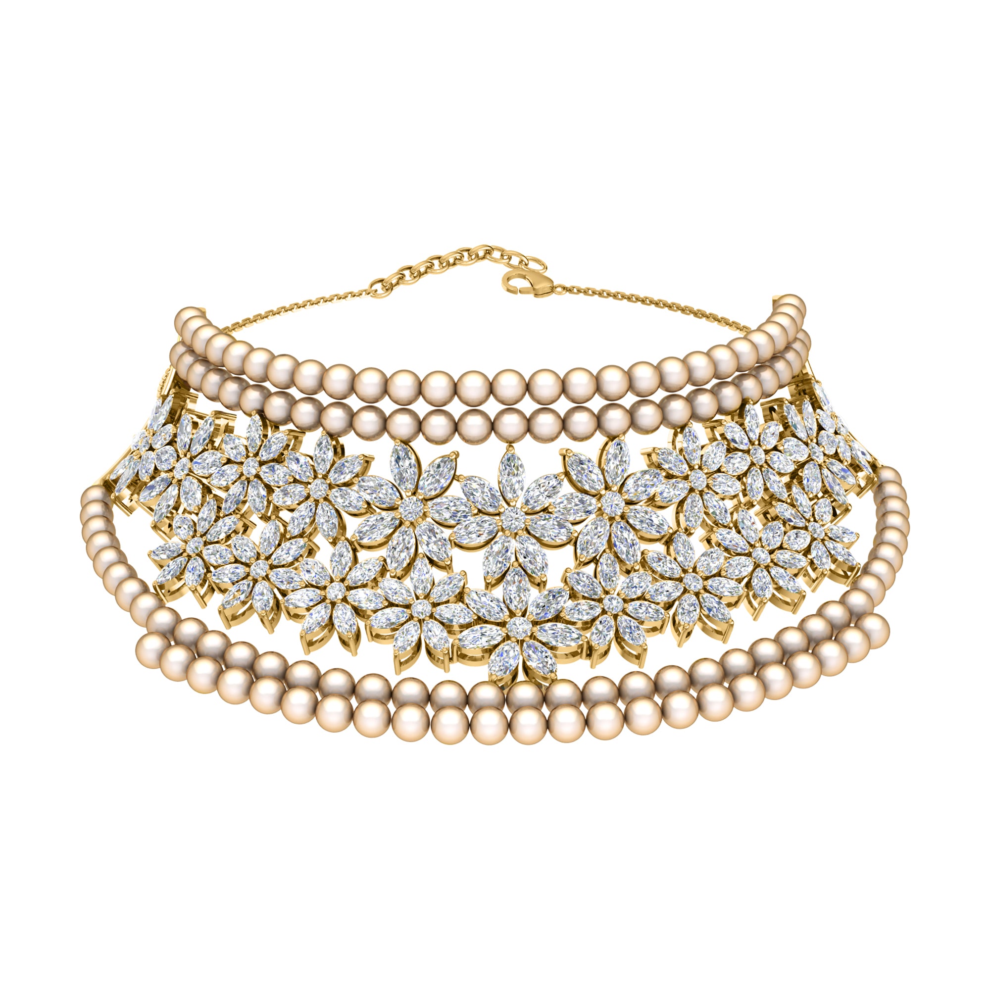 Collana affascinante con moissanite RKC 27,00 CT Argento 925 placcato oro giallo 14k Peso del prodotto 25,00 GM