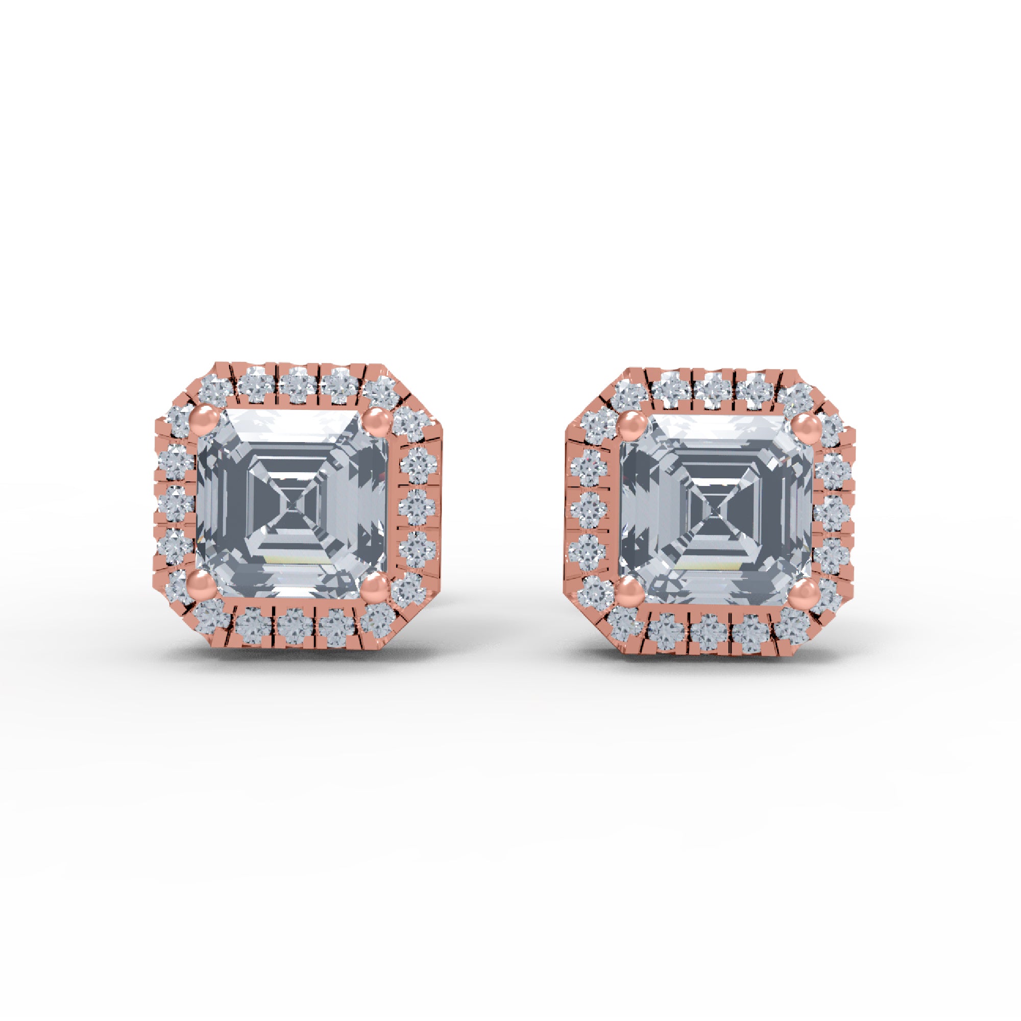 Orecchino da donna a bottone in argento sterling RKC 925 14k giallo sopra peso 2,3 Gm altezza 7,80 MM