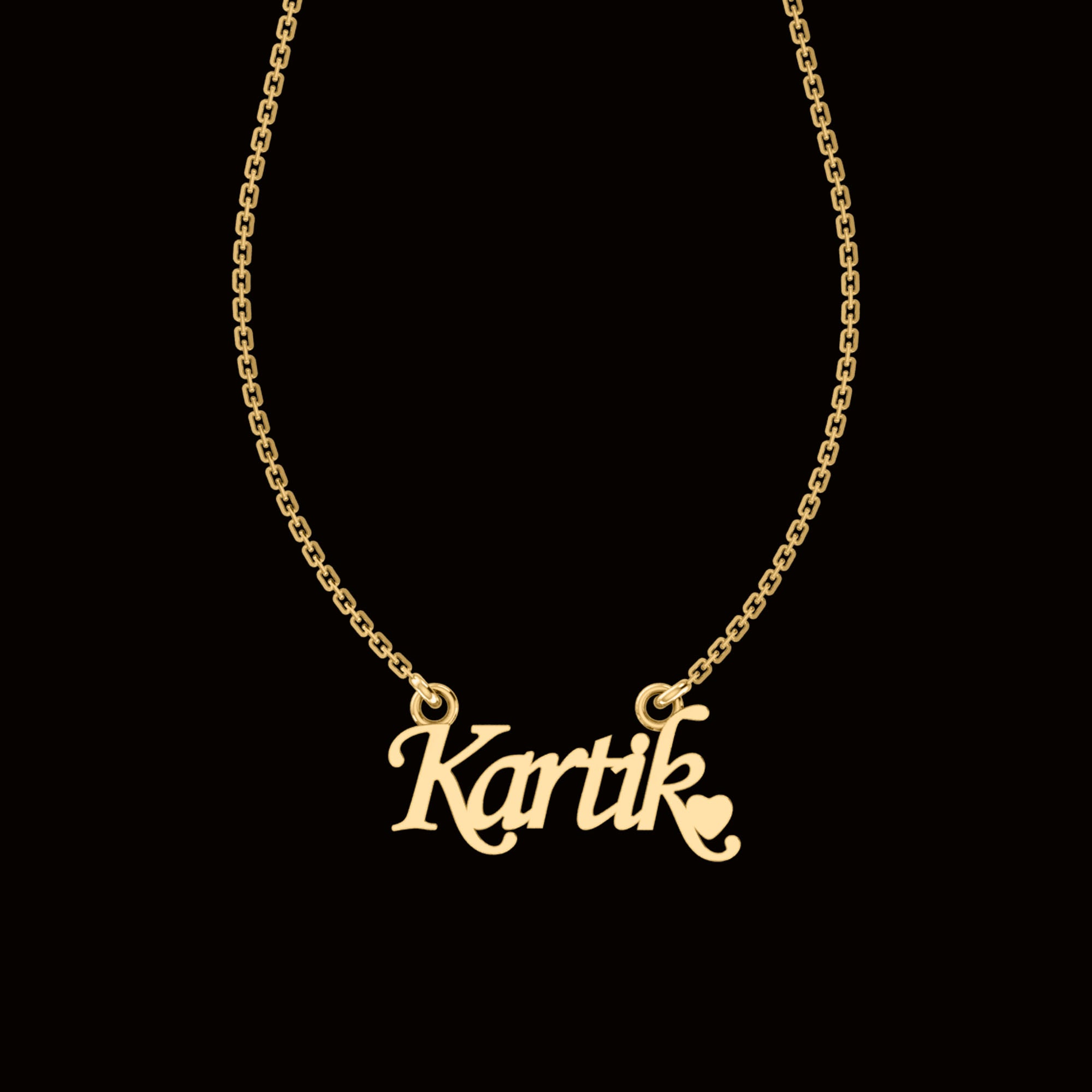 RKC Custom Name Pendant 925 Sterling Silver 14K Yellow Gold Plated Wt 3.20GM Height 13.25 MM