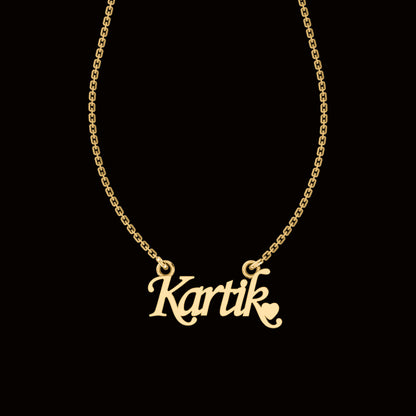 RKC Custom Name Pendant 925 Sterling Silver 14K Yellow Gold Plated Wt 3.20GM Height 13.25 MM