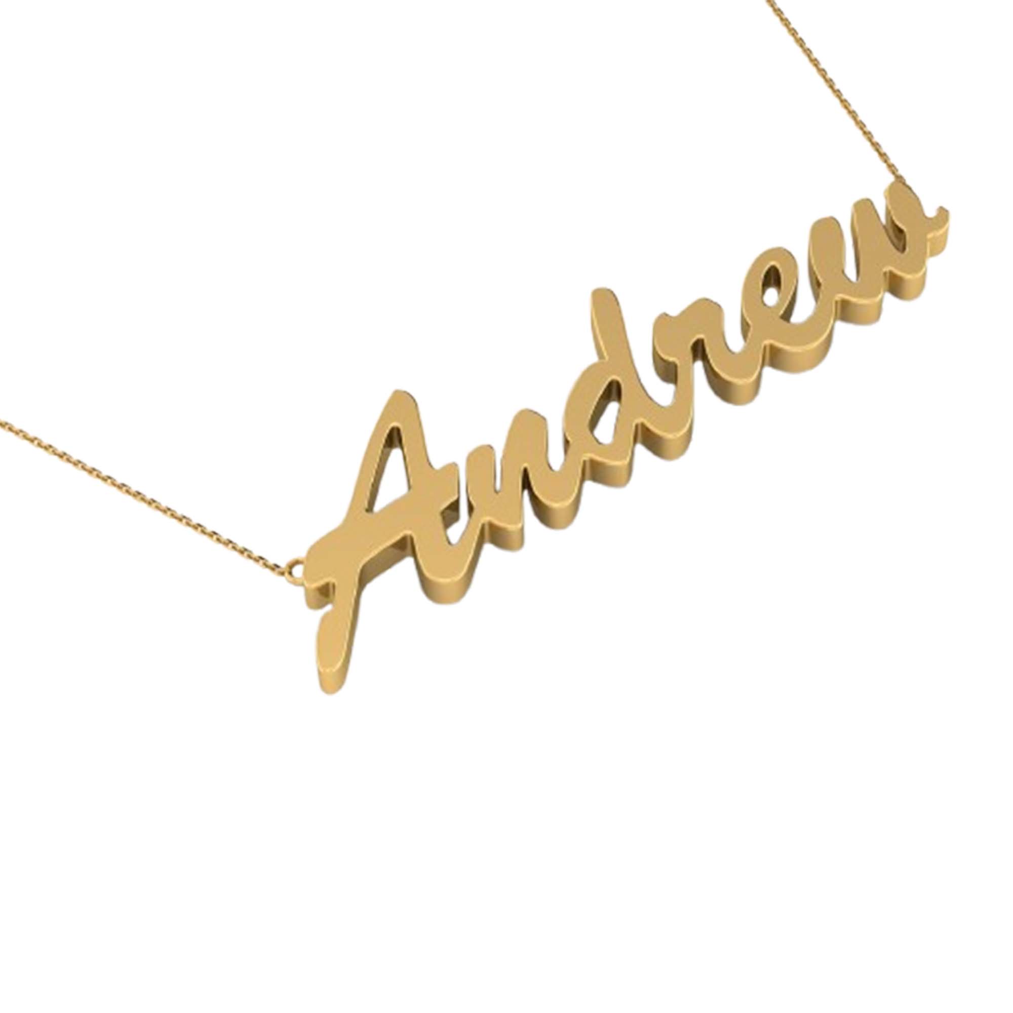 RKC 14k Yellow Gold Plated Customize Initial Pendant Necklace Birthday Gift For Girls Weight 4.5 gm