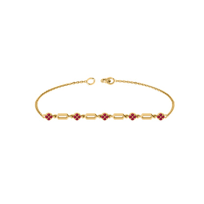 RKC 925 Sterling Silber 0,3 CT Edelstein für Damenarmband, 14 Karat Roségold vergoldet, Gewicht 3,70 GM
