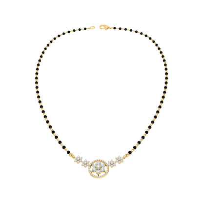 RKC Moissanite da 0,98 ct da donna Mangalsutra in argento 925 placcato in oro bianco 14k Peso del prodotto 3,20 g Altezza 14,00 mm