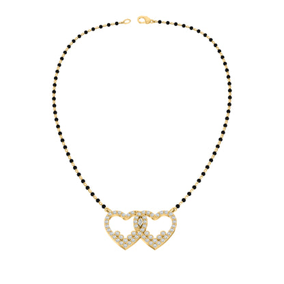 RKC Moissanite da 1,78 ct da donna Mangalsutra in argento 925 placcato in oro giallo 14k Peso del prodotto 6,00 g Altezza 20,00 mm