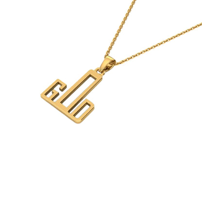 RKC GOD Initial Name 14k Yellow/Rose/White Gold Plated Pendant Necklace Weight 3.5 Gm And Length 22mm