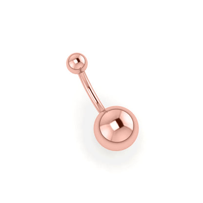 RKC JEWELRY Ombelico da donna in argento sterling 925 placcato in oro rosa 14k Peso 2,00 g Altezza 18 mm