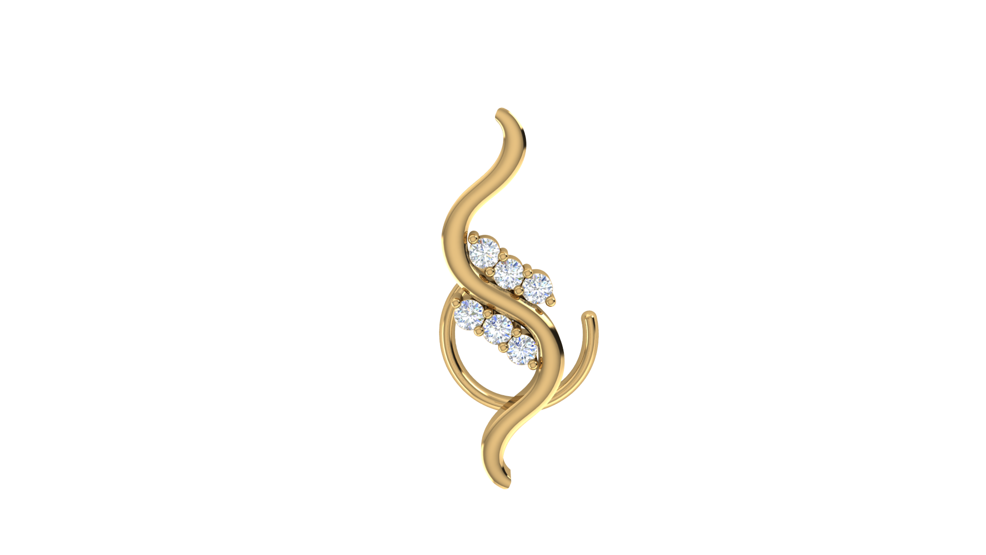 RKC JEWELRY Anello da naso delicato da donna in argento sterling 925 placcato in oro giallo 14k Peso 1,00 g