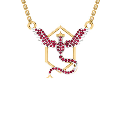 RKC 2,1 CT Moissanit Charm Halskette 925 Silber 14k Gelbgold plattiert Produktgewicht 4,00 GM Höhe 18,00 MM