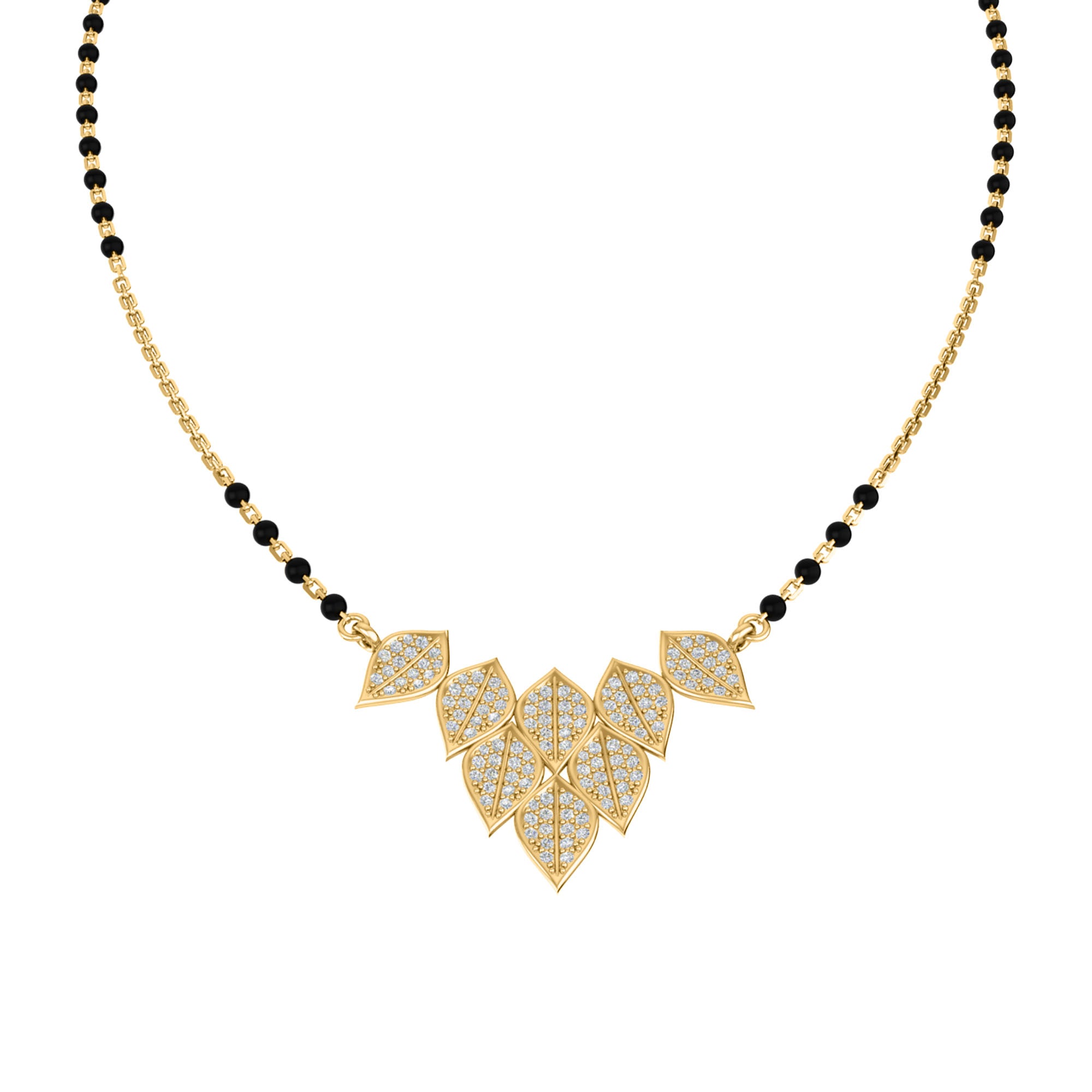 RKC 0.6Ct Moissanite Women Mangalsutra 925 Silver 14k Yellow gold Plated Product Weight 4.50gm Height 21.00mm