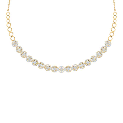 RKC 3,8 CT Moissanit Charming Halskette 925 Silber 14k Roségold vergoldet Produktgewicht 12,00 GM