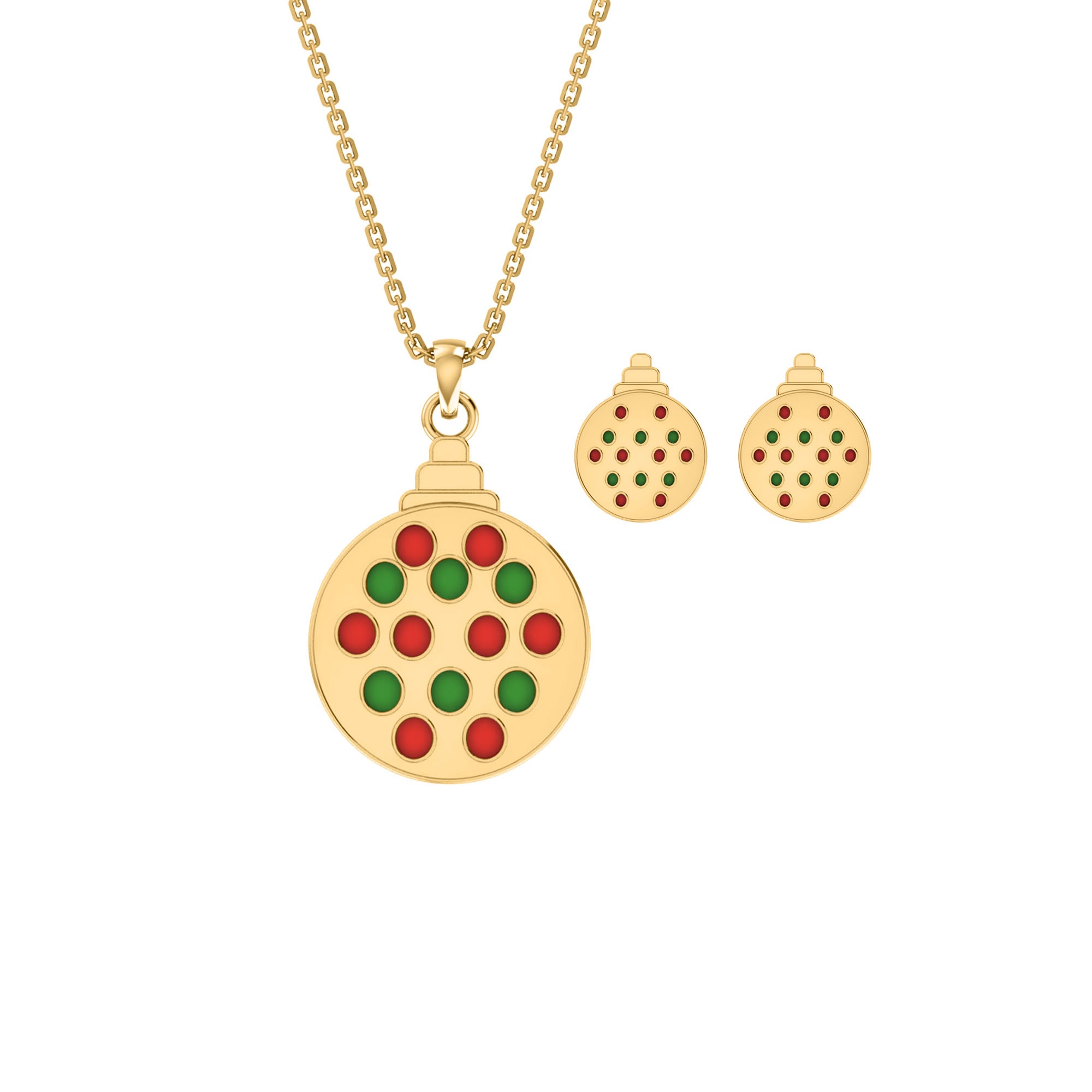 RKC 925 Sterling Silver Enamel Women Pendant Set 14K Yellow Gold Plated Wt 4.40gm Height 19.00mm