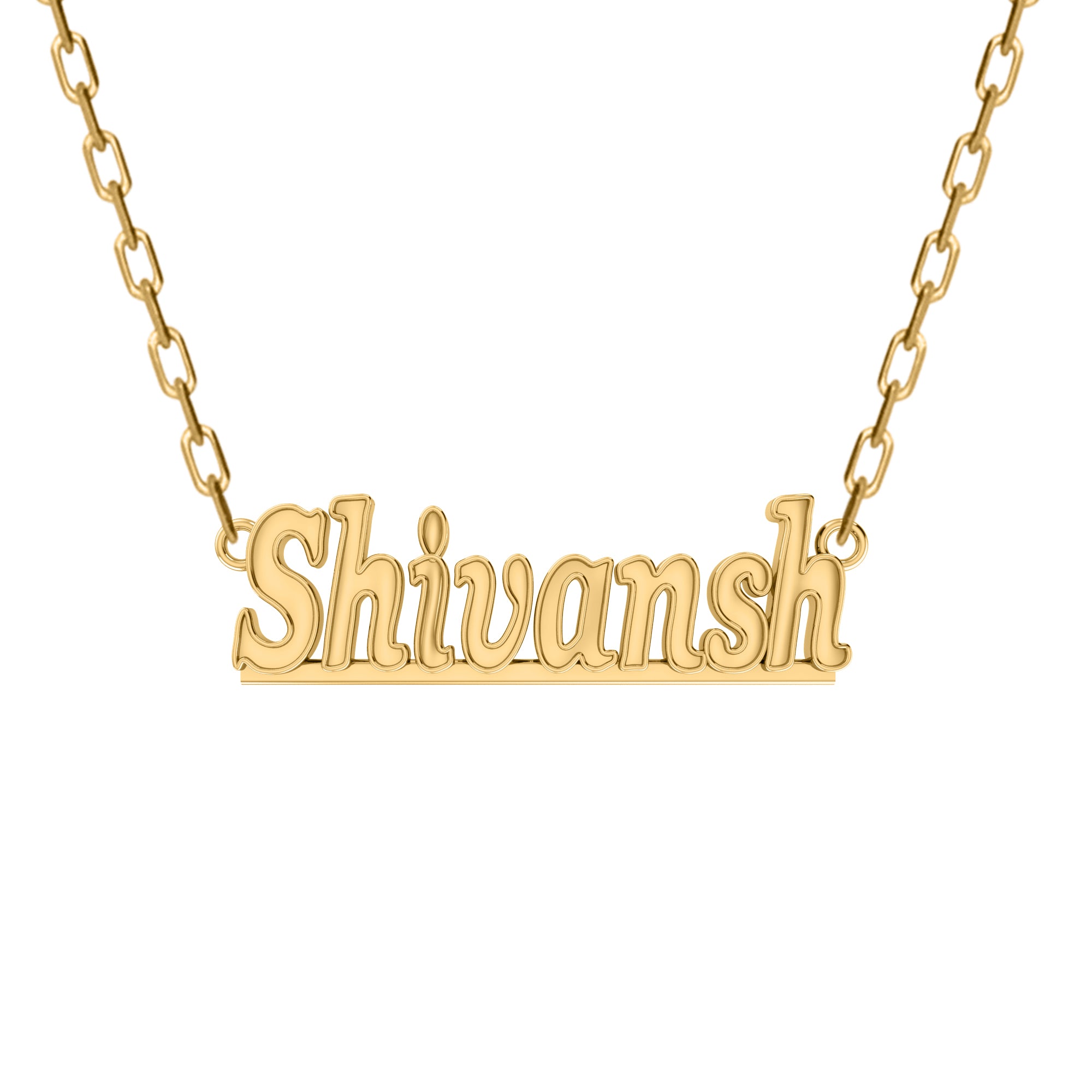 RKC Personalisieren Sie den Namensanhänger aus 925er Silberschmuck, 14 Karat Roségold vergoldet, Gewicht 3,50 g, Höhe 9 mm