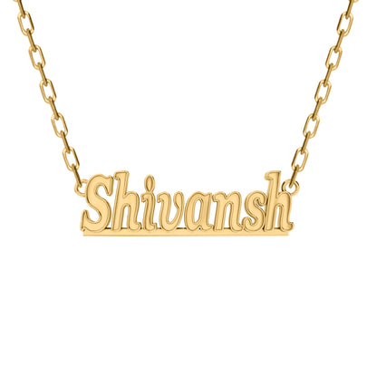 RKC Personalisieren Sie den Namensanhänger aus 925er Silberschmuck, 14 Karat Roségold vergoldet, Gewicht 3,50 g, Höhe 9 mm