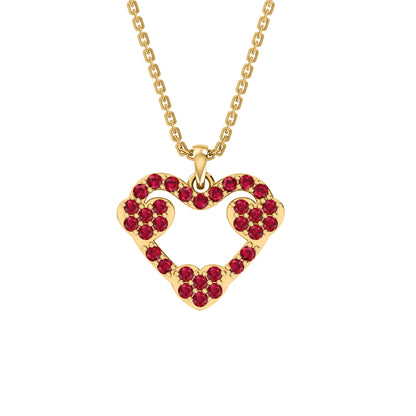 RKC 2,00 CT Moissanit-Herzanhänger, 925er Silberschmuck, 14 Karat Roségold vergoldet, Gewicht 4,30 GM, Höhe 17,80 mm