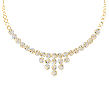 RKC 5,4 CT Moissanit Charmante Halskette 925 Silber 14 Karat Gelbgold vergoldet Produktgewicht 17,00 GM