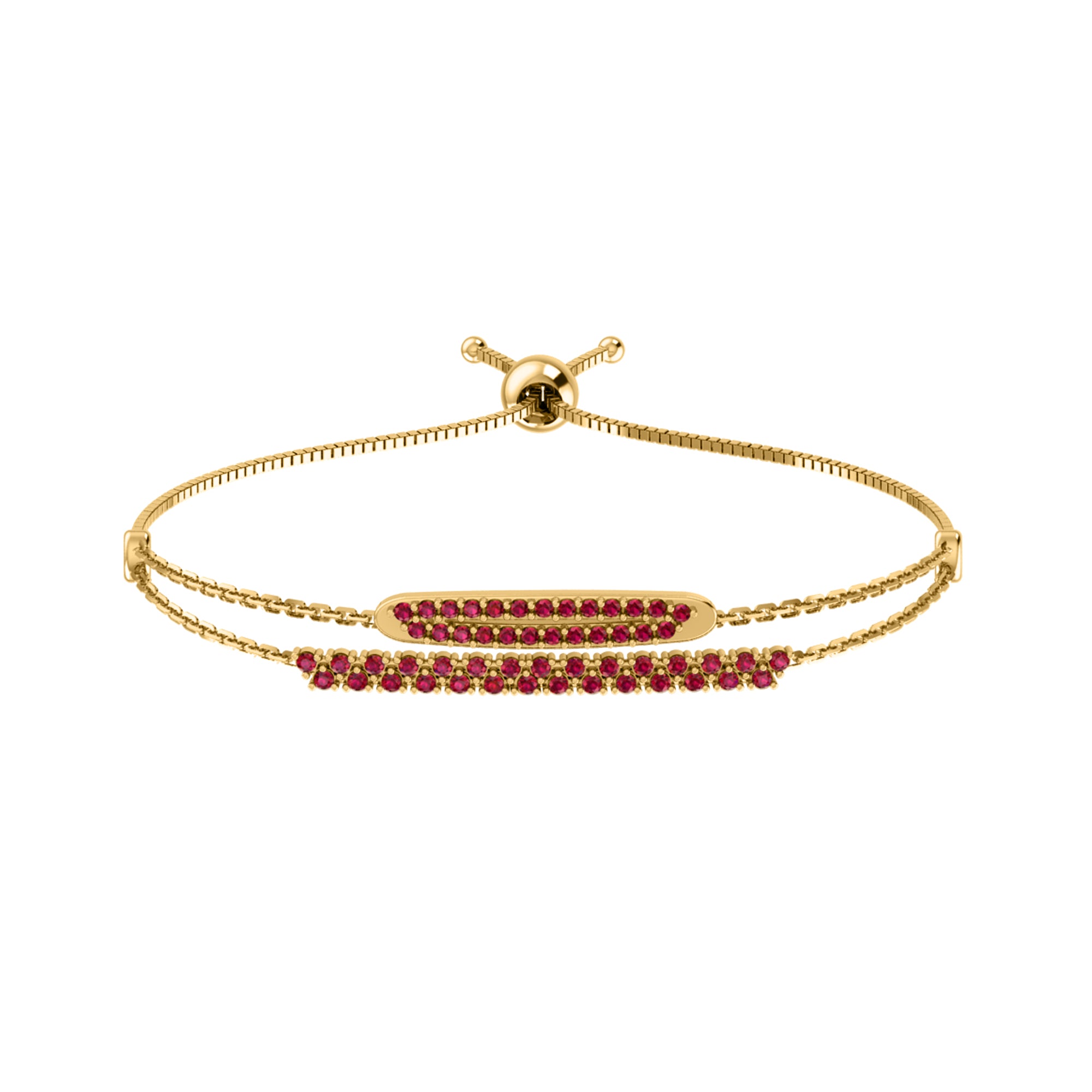 RKC Damen-Armband aus 925er-Sterlingsilber mit 0,81 Karat Moissanit, 14 Karat Gelbgold vergoldet, Gewicht 4,50 g, Höhe 36,85 mm