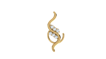 RKC JEWELRY Anello da naso delicato da donna in argento sterling 925 placcato in oro giallo 14k Peso 1,00 g