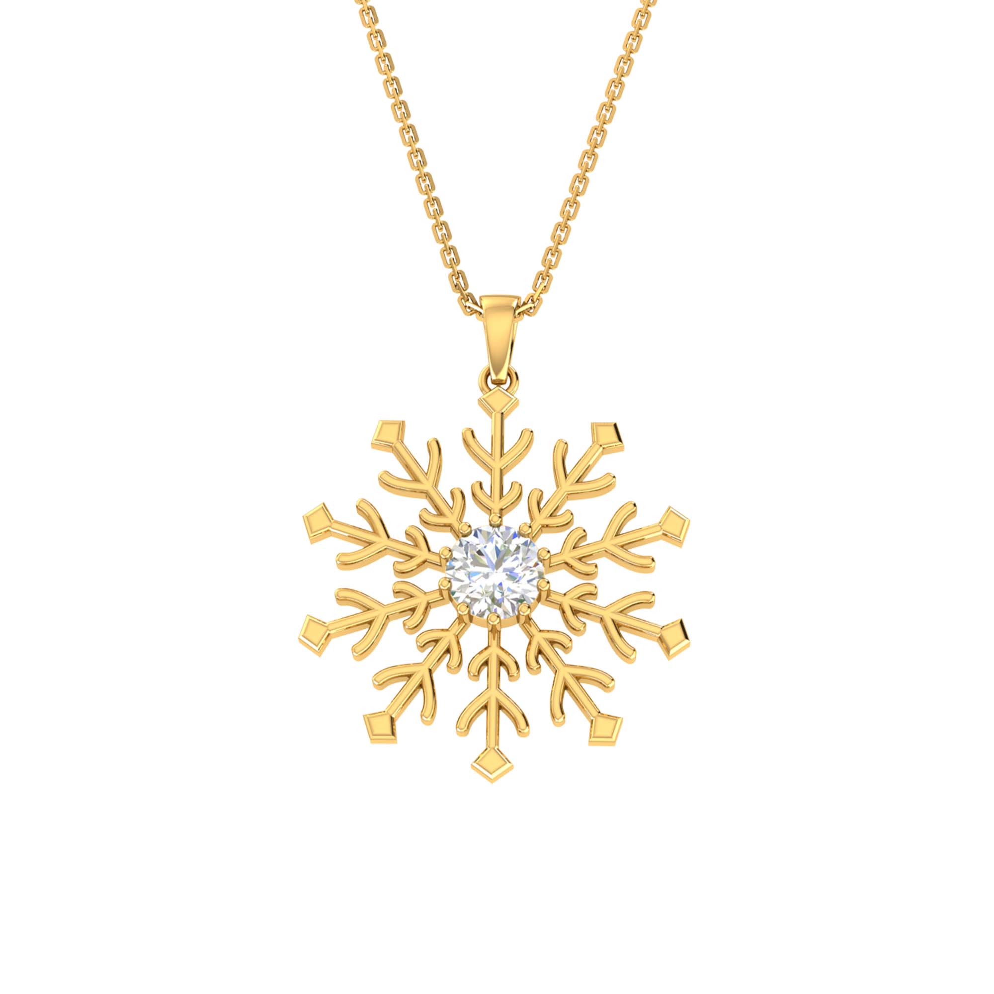 RKC Made With 14K Gold Plated Flower Shape Pendant Necklace For Her Product Weight 5 gm
