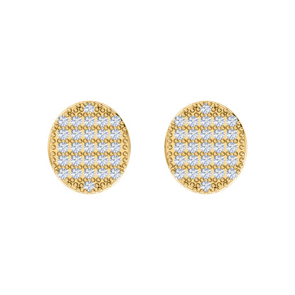 Gemelli e spilla in argento sterling 925 con Moissanite RKC, prodotto placcato in oro giallo 14 carati, peso 1,00 g.