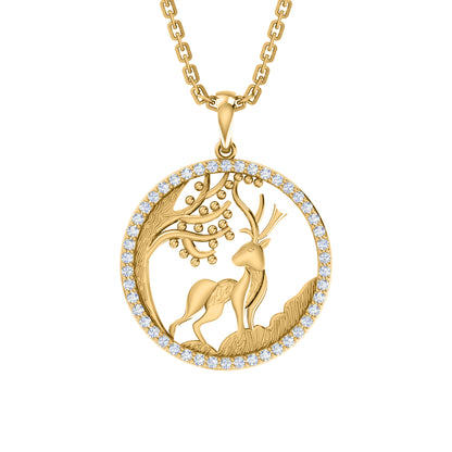 RKC 0,30 Karat Moissanit-Charm-Anhänger, 925er Silberschmuck, 14 Karat Roségold vergoldet, Gewicht 4,50 g, Höhe 19 mm