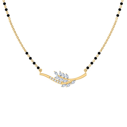 RKC 1 CT Moissanite Women Mangalsutra 925 Silver 14k Rose gold Plated Product Weight 3.80 GM Height 11.50 MM