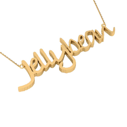 RKC Weight 5.5 gm Initial Name Pendant Necklace 14k Yellow Gold Plated 925 Silver