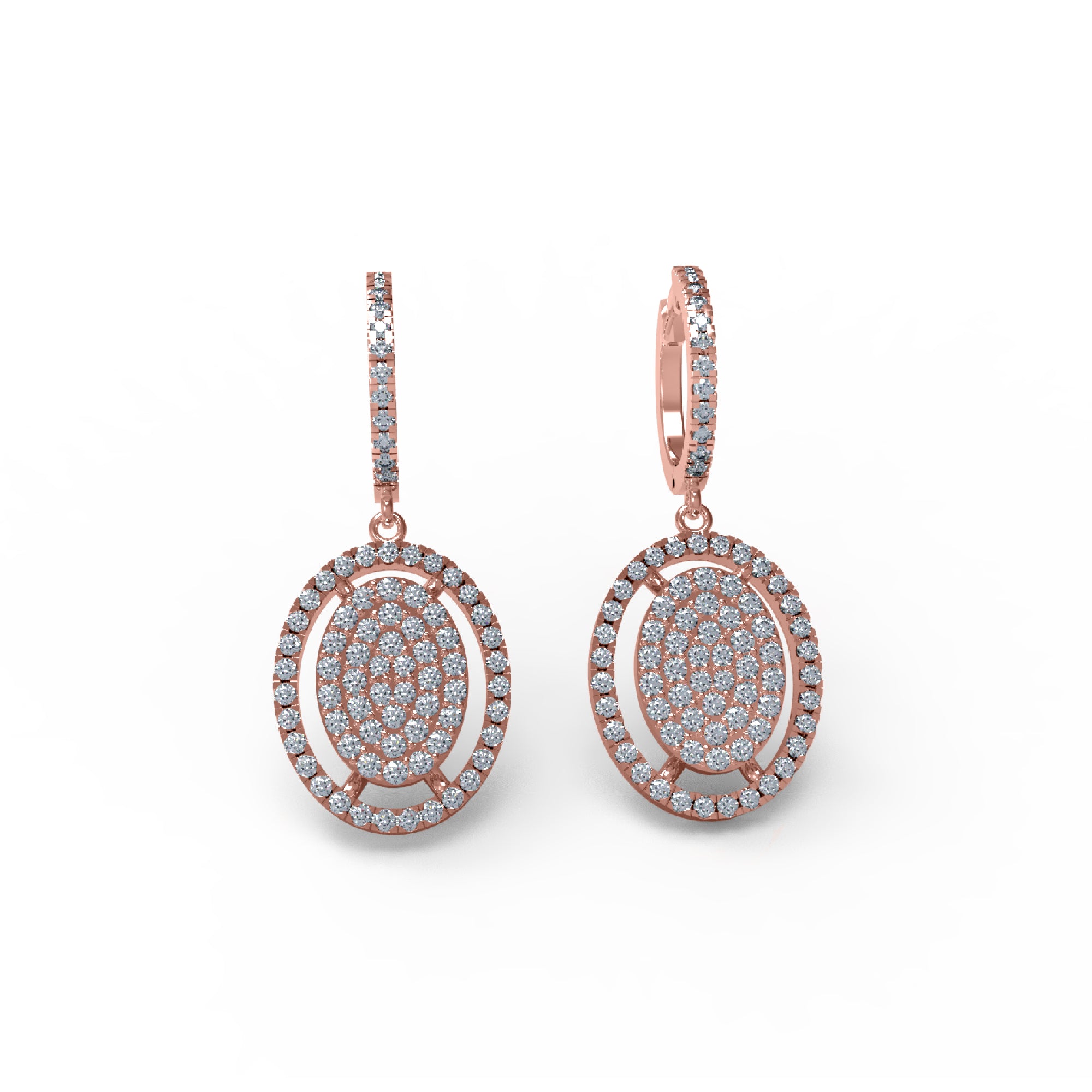 RKC 925 Sterling Silber Tropfen-Ohrhänger für Damen, 14 Karat Gelb, Gesamtgewicht 4,20 GM, Höhe 29,00 mm