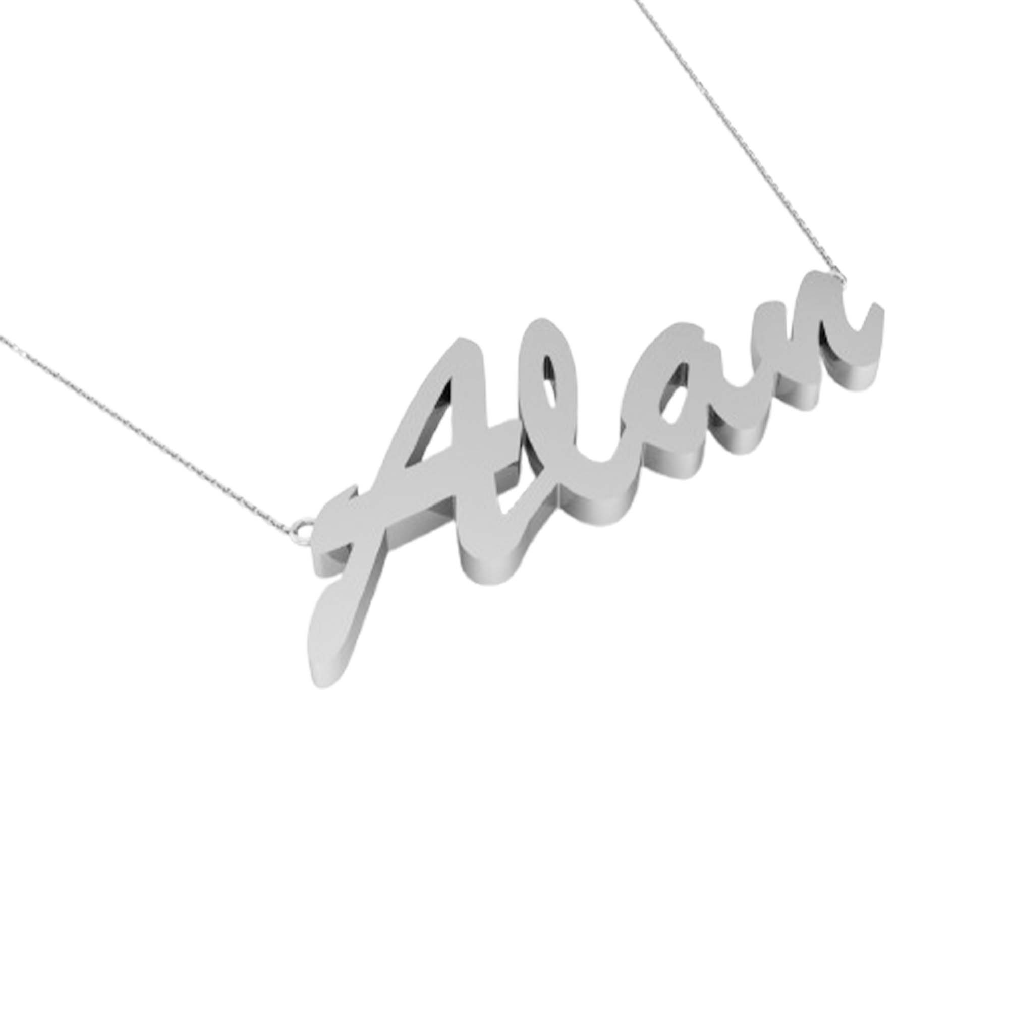 RKC 925 Sterling Silver Initial Customize Name Pendant Necklace Weight 4gm