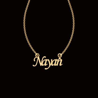 RKC Customized Any Name Pendant 925 Sterling Silver 14K Rose Gold Plated Wt 3.10 GM Height 14.15 MM