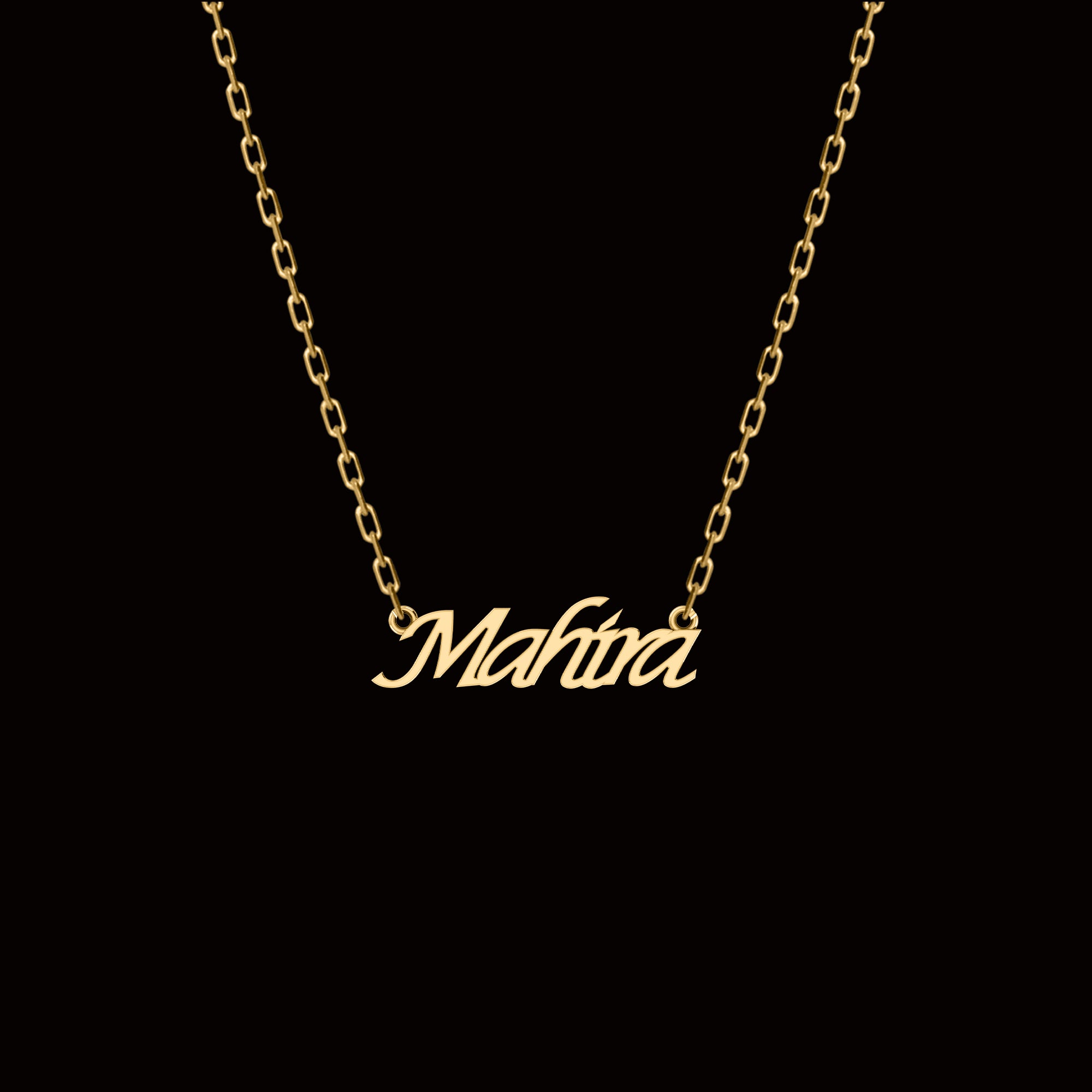RKC Halskette mit Buchstaben- und Namensanhänger, 925er Silber, Schmuck, 14 Karat Roségold vergoldet, Produktgewicht: 3,60 GM, Höhe: 9,70 mm
