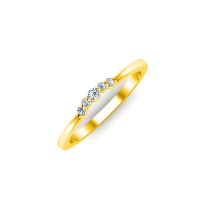 Anello di fidanzamento rotondo in moissanite RKC Anello in argento sterling 925 placcato in oro giallo 14 carati per donna Peso 1,2 g