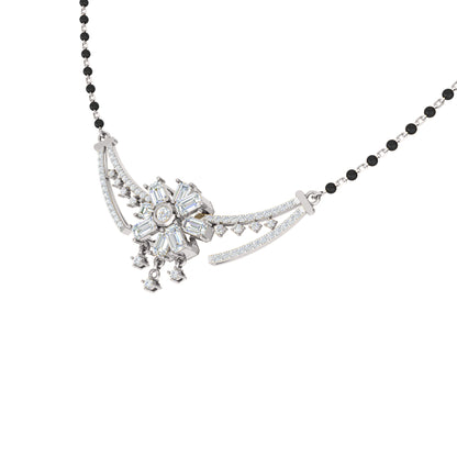RKC 2.24Ct Moissanite Women Mangalsutra 925 Silver 14k Rose gold Plated Product Weight 8.10gm Height 25.55mm