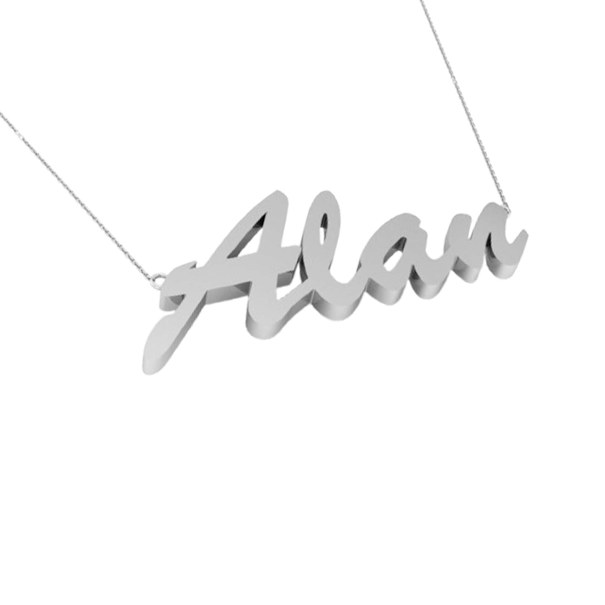 RKC 925 Sterling Silver Initial Customize Name Pendant Necklace Weight 4gm