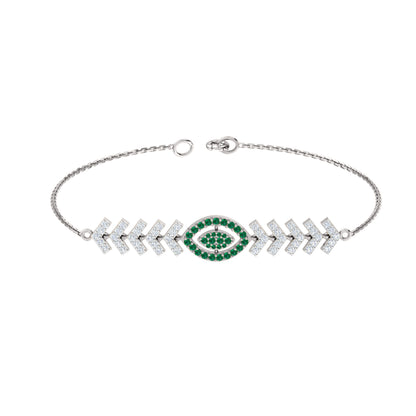 Pietra preziosa RKC in argento sterling 925 da 1,1 CT per bracciale da donna Placcato in oro giallo 14 carati Peso 6,00 GM