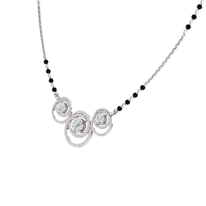 RKC 2,4 CT Moissanit Damen Mangalsutra 925 Silber 14k Gelbgold plattiert Produktgewicht 4,60 GM Höhe 18,00 MM