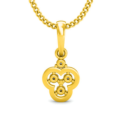 Mini regalo in argento sterling RKC 925, pendente in moissanite da 0,04 ct, placcato in oro giallo 14 carati, peso 2,5 g, altezza 13 mm