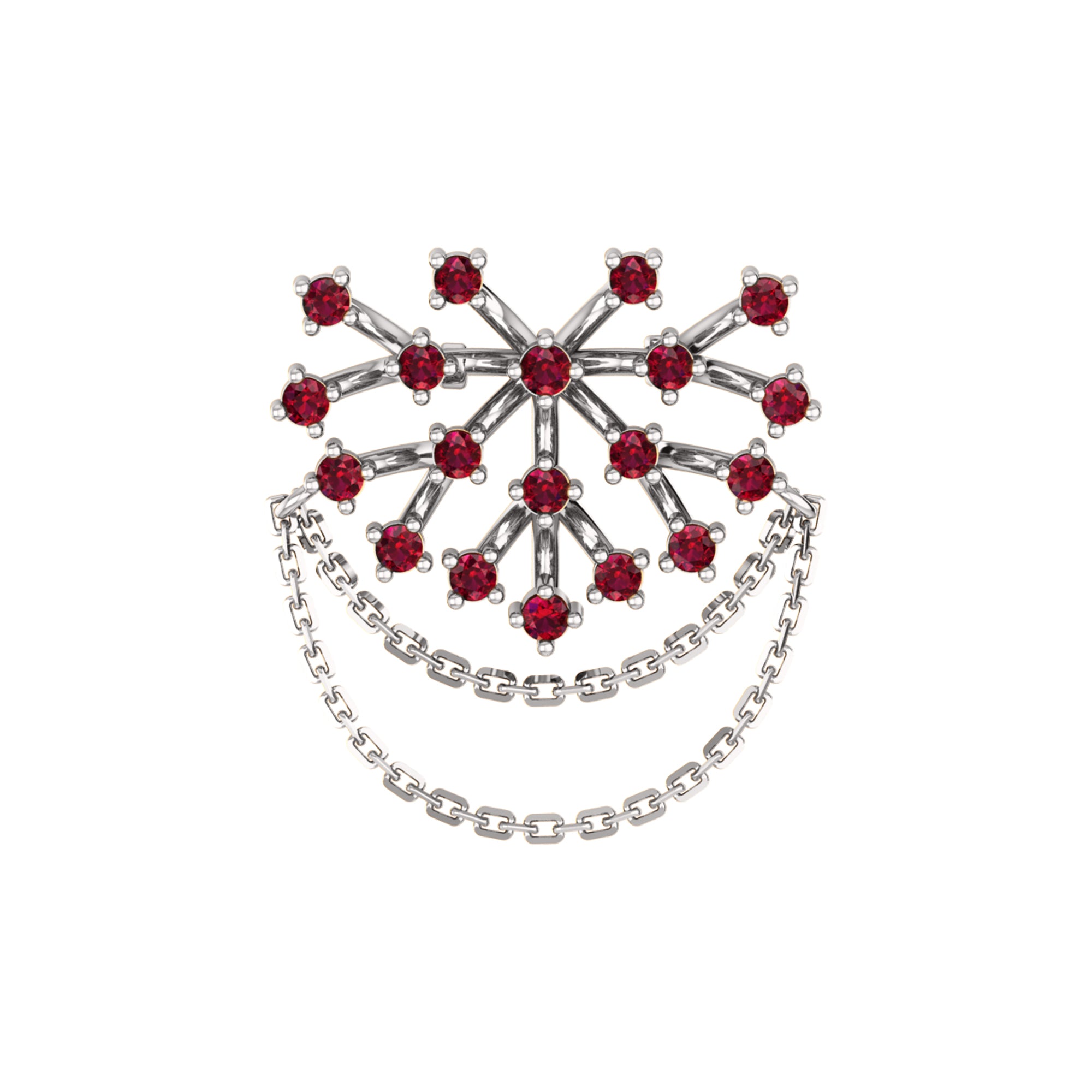 Spilla RKC Moissanite in argento sterling 925 placcata in oro giallo 14 carati Peso del prodotto 3,00 GM Altezza 23,00 MM