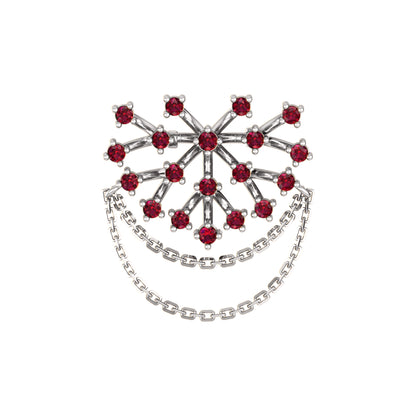 Spilla RKC Moissanite in argento sterling 925 placcata in oro giallo 14 carati Peso del prodotto 3,00 GM Altezza 23,00 MM
