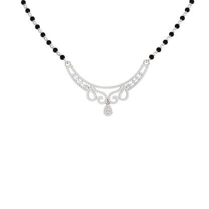 RKC Moissanite da 1,45 ct da donna Mangalsutra in argento 925 placcato in oro giallo 14k Peso del prodotto 8,00 g Altezza 34,25 mm