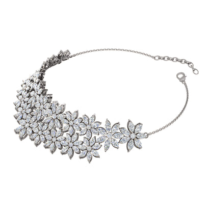 Collana girocollo da matrimonio affascinante RKC 27 CT in argento 925 placcato oro rosa 14k Peso del prodotto 24,00 GM