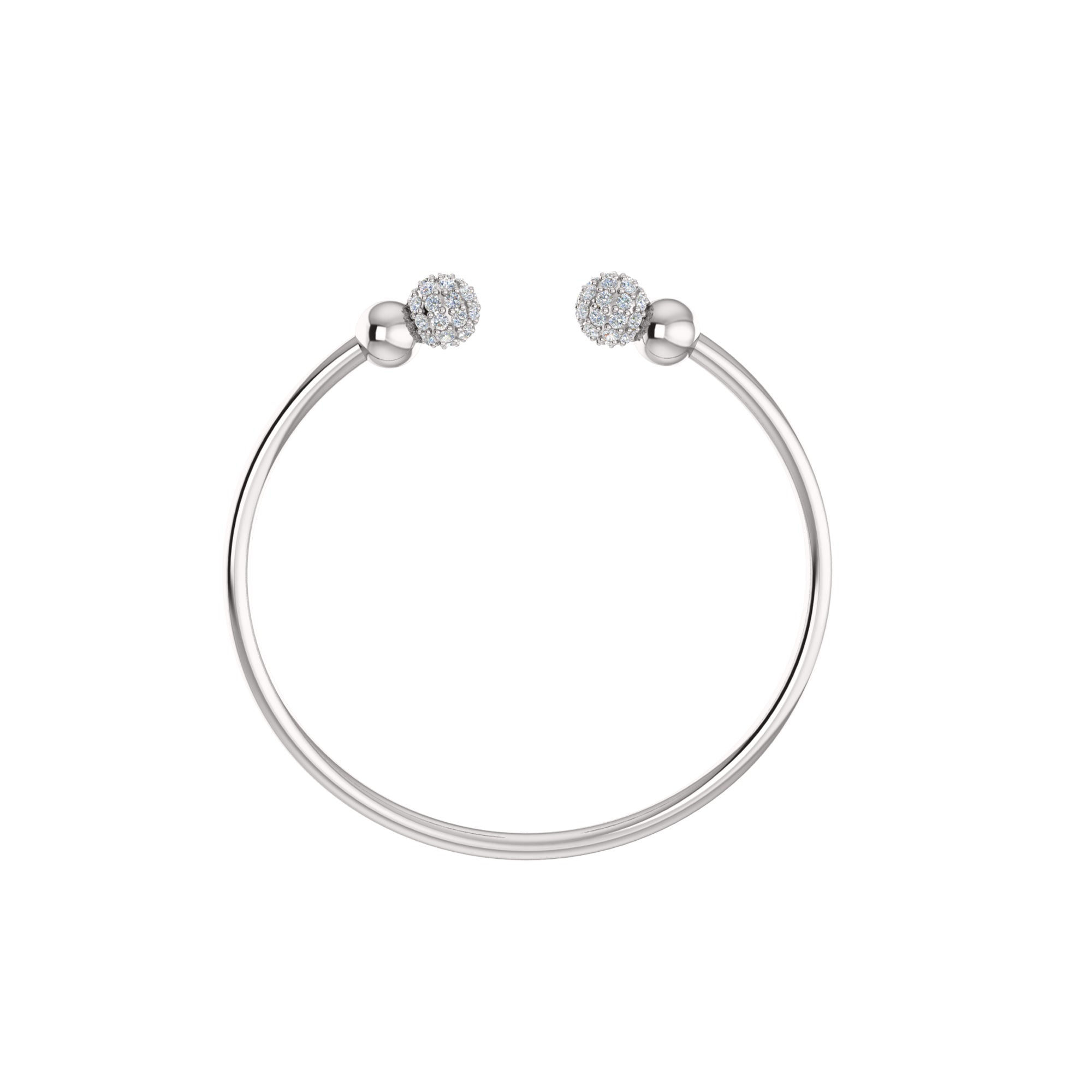 RKC Damen-Armreif aus 925er-Sterlingsilber, Karatgewicht: 1,08 CT, mit mehreren Edelsteinen, 14 Karat rosévergoldet, Produktgewicht: 10,00 GM, Höhe: 50,00 mm
