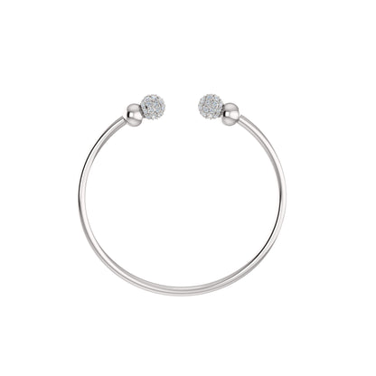 RKC Damen-Armreif aus 925er-Sterlingsilber, Karatgewicht: 1,08 CT, mit mehreren Edelsteinen, 14 Karat rosévergoldet, Produktgewicht: 10,00 GM, Höhe: 50,00 mm