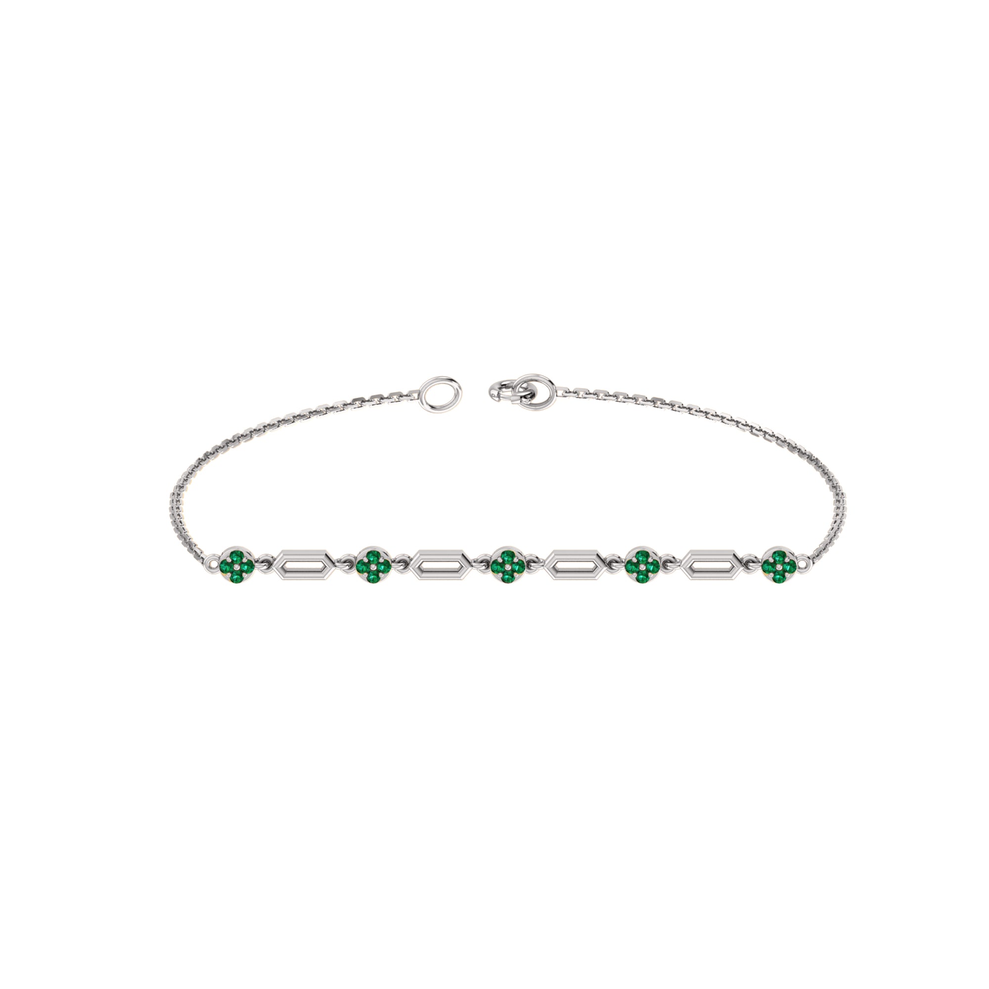 RKC 925 Sterling Silber 0,3 CT Edelstein für Damenarmband, 14 Karat Roségold vergoldet, Gewicht 3,70 GM
