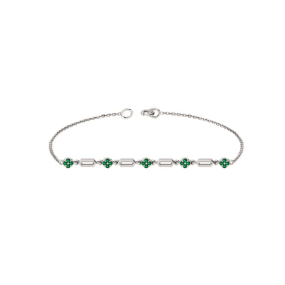 RKC 925 Sterling Silber 0,3 CT Edelstein für Damenarmband, 14 Karat Roségold vergoldet, Gewicht 3,70 GM