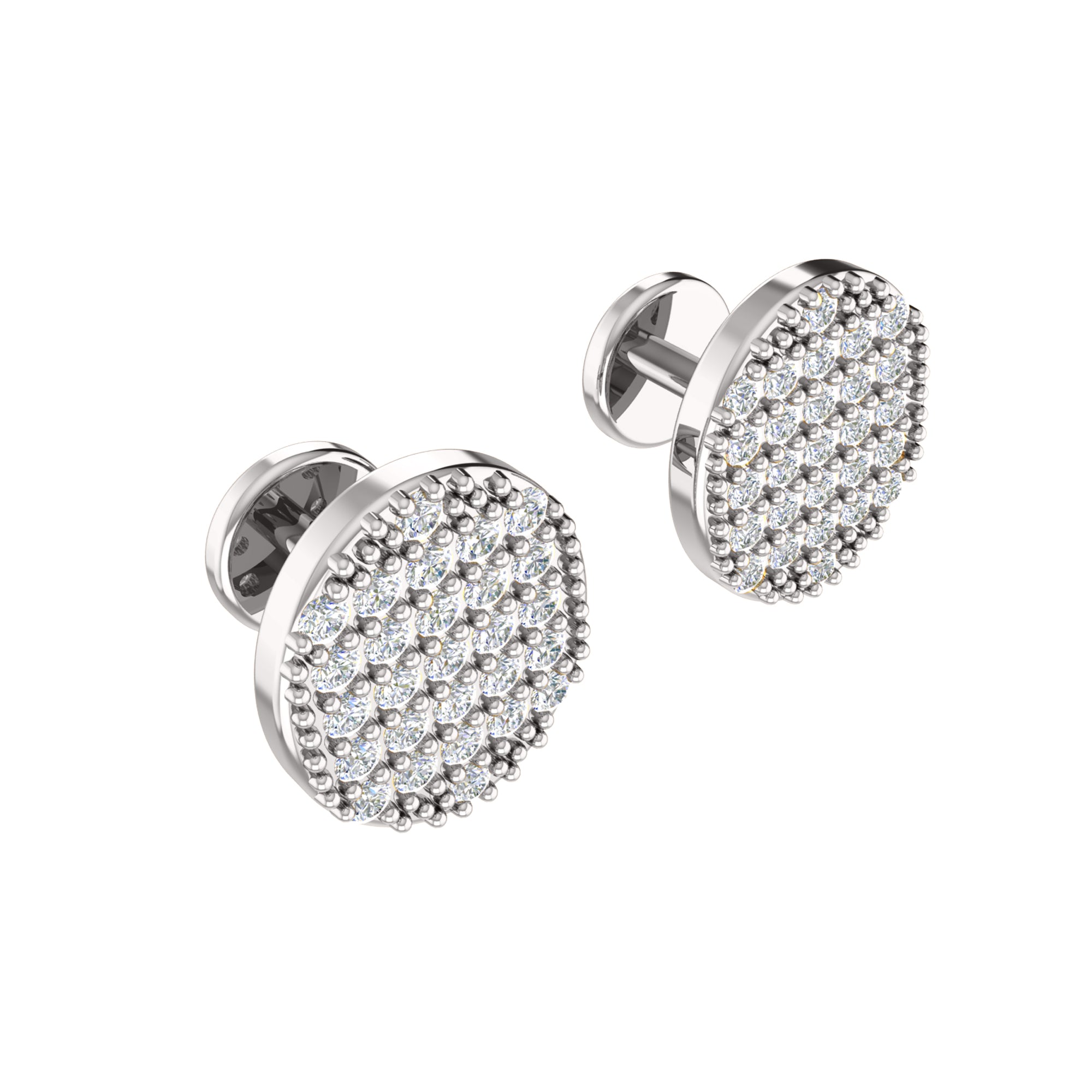 Gemelli e spilla in argento sterling 925 con Moissanite RKC, prodotto placcato in oro giallo 14 carati, peso 1,00 g.